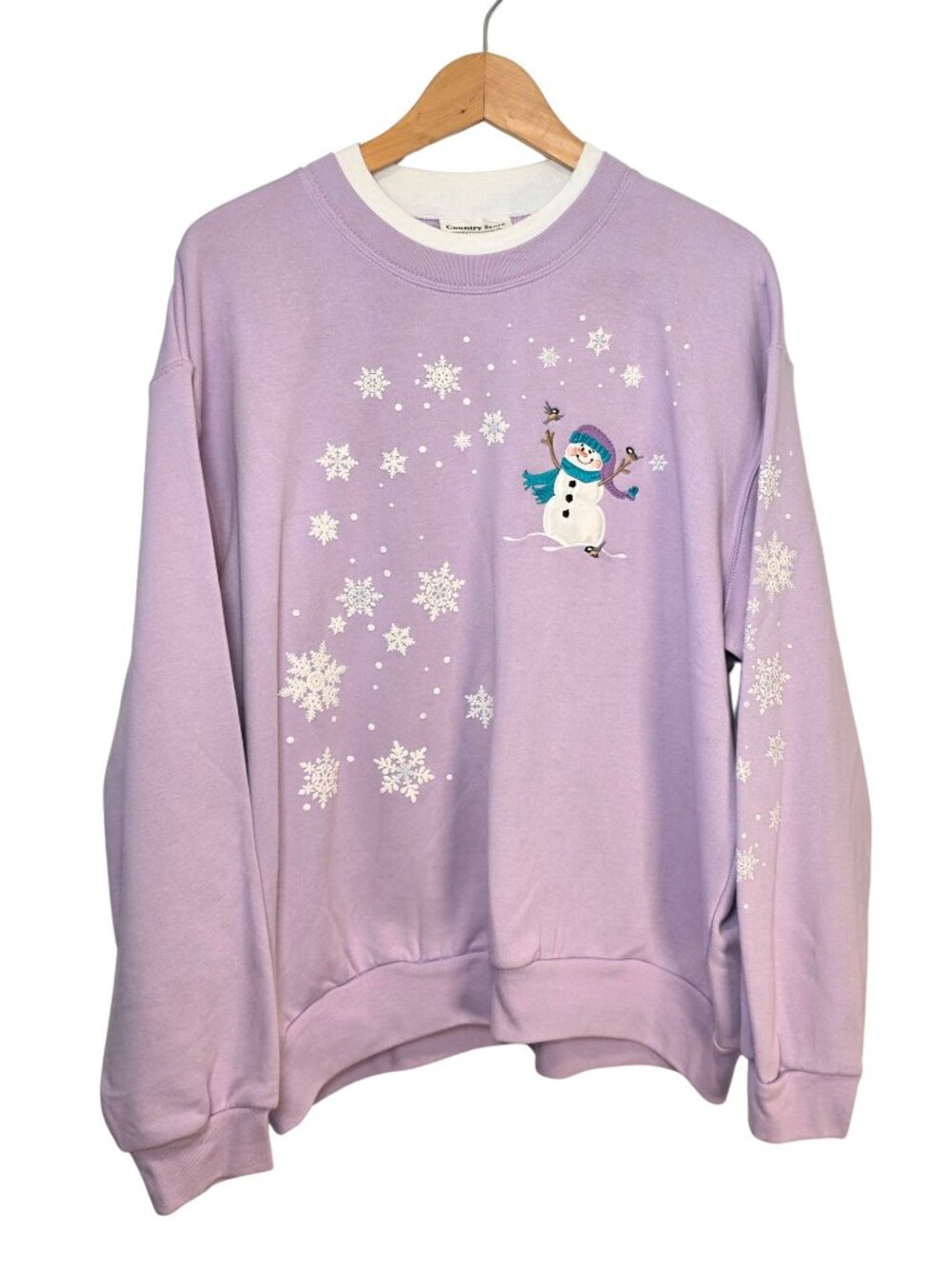 Purple Y2k Grandma Christmas Sweater Women's XL crewneck Grannycore Vintage